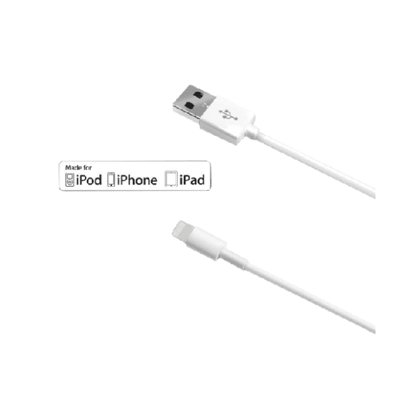 CELLY konverter kabl USB-A na Lightning (m/m) 1m beli 0