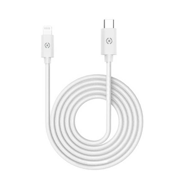 CELLY konverter kabl USB-C na Lightning (m/m) 1m beli 0