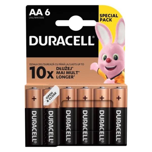 DURACELL alkalne baterije AA LR6 MN1500 6kom 0