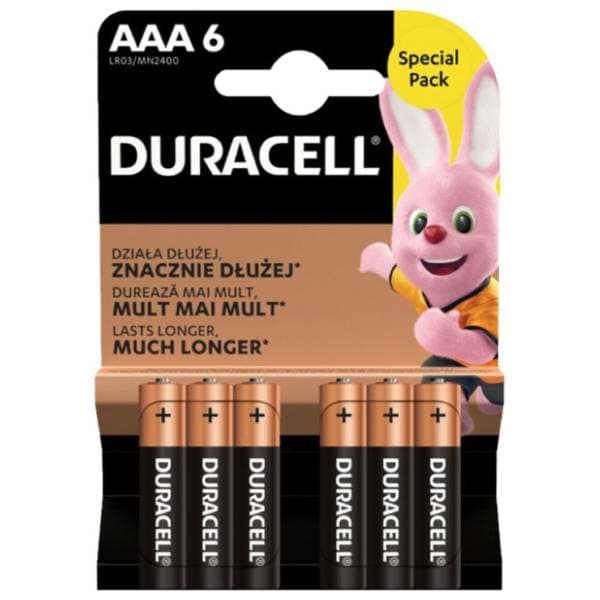 DURACELL alkalne baterije AAA LR03 MN2400 6kom 0
