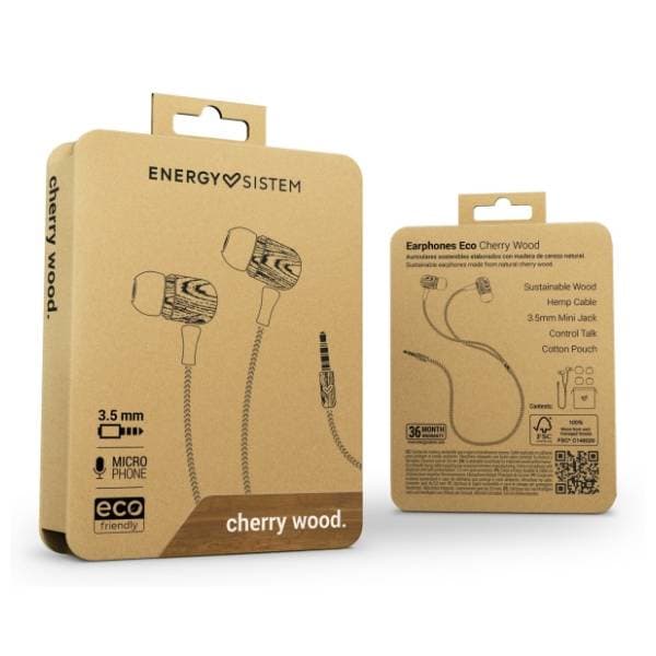 ENERGY SISTEM slušalice Eco Cherry Wood 5