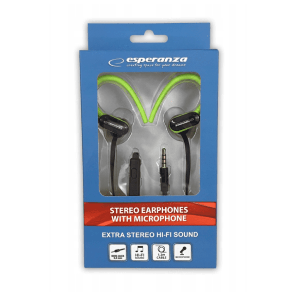 ESPERANZA slušalice EH197KG zelene 2