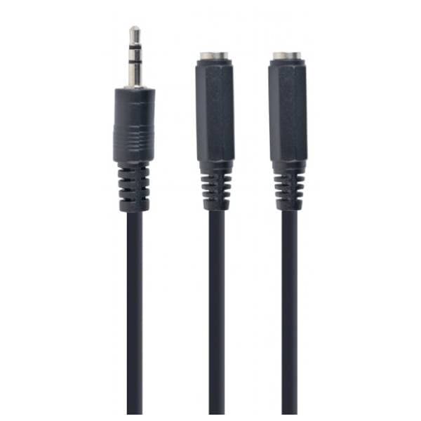 GEMBIRD konverter 3.5mm (m) na 2x3.5mm (ž) crni 1