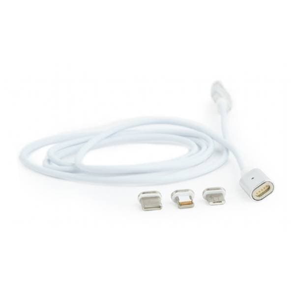 GEMBIRD konverter kabl sa 3 magnetna nastavka USB 2.0 na Lightning + Micro USB + USB-C (m/m+m+m) 1m 2