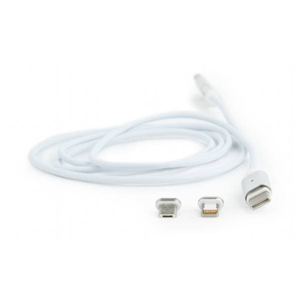 GEMBIRD konverter kabl sa 3 magnetna nastavka USB 2.0 na Lightning + Micro USB + USB-C (m/m+m+m) 1m 4