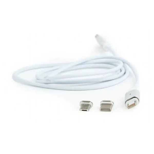 GEMBIRD konverter kabl sa 3 magnetna nastavka USB 2.0 na Lightning + Micro USB + USB-C (m/m+m+m) 1m 3