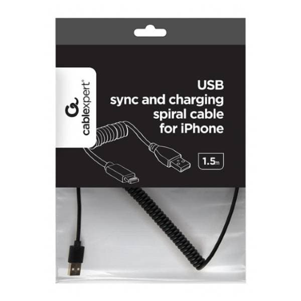 GEMBIRD konverter kabl USB-A 2.0 na Lightning (m/m) 1.5m spiralni 2