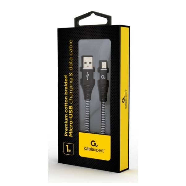GEMBIRD konverter kabl USB-A 2.0 na Micro USB-B 2.0 (m/m) 1m crno-beli 1