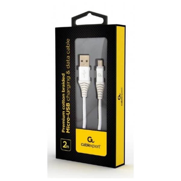 GEMBIRD konverter kabl USB-A 2.0 na Micro USB-B 2.0 (m/m) 2m srebrno-beli 1