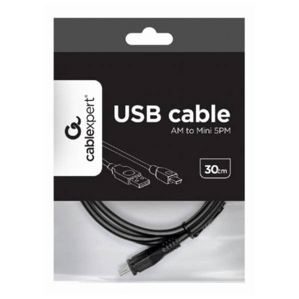 GEMBIRD konverter kabl USB-A 2.0 na Mini USB (m/m) 0.3m 3