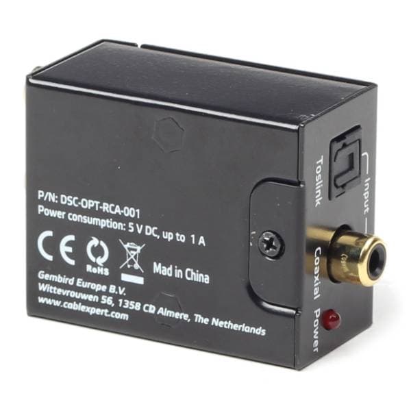 GEMBIRD konverter Toslink + Coaxial (RCA) na 2x RCA (ž+ž/ž) 4