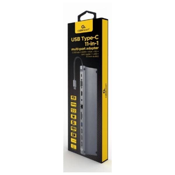 GEMBIRD USB Hub 11-in-1 A-CM-COMBO11-01 1