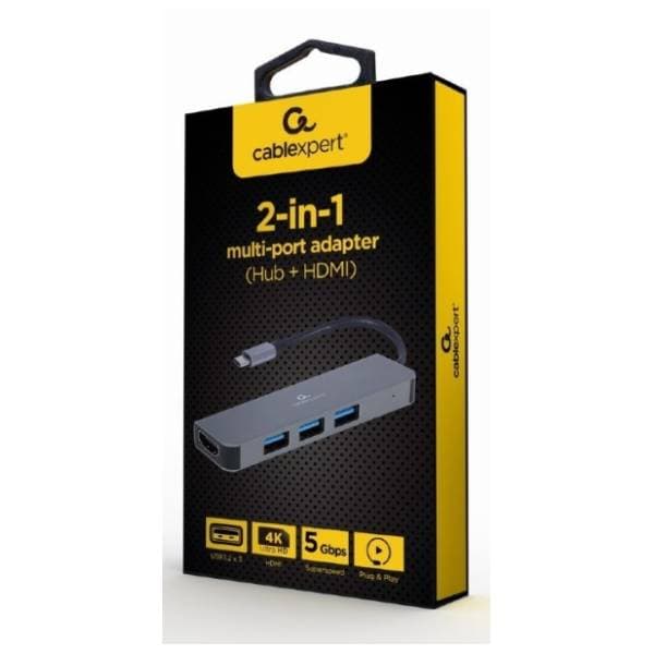 GEMBIRD USB Hub 2-in-1 A-CM-COMBO2-01 2