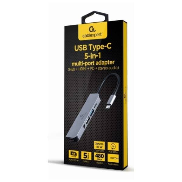 GEMBIRD USB Hub 5-in-1 A-CM-COMBO5-02 1