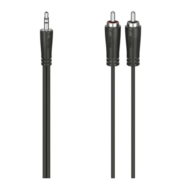 HAMA konverter kabl 3.5mm na 2x RCA (m/m) 5m crni 0