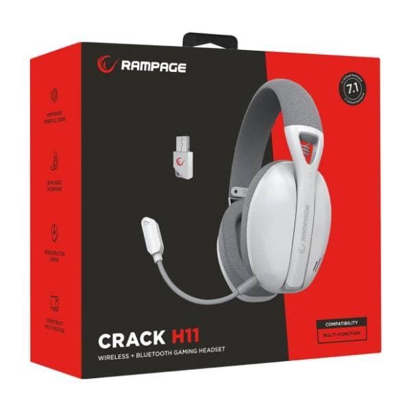 RAMPAGE slušalice crack H11 bele 2