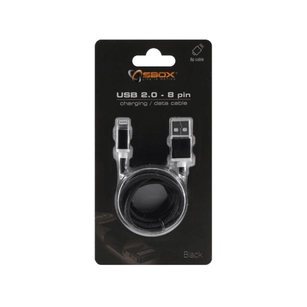 S BOX konverter kabl USB 2.0 na Lightning (m/m) 1.5m crni 1
