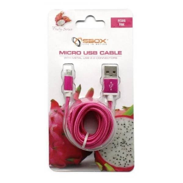 S BOX konverter kabl USB 2.0 na Micro USB-B 2.0 (m/m) 1.5m roze 1