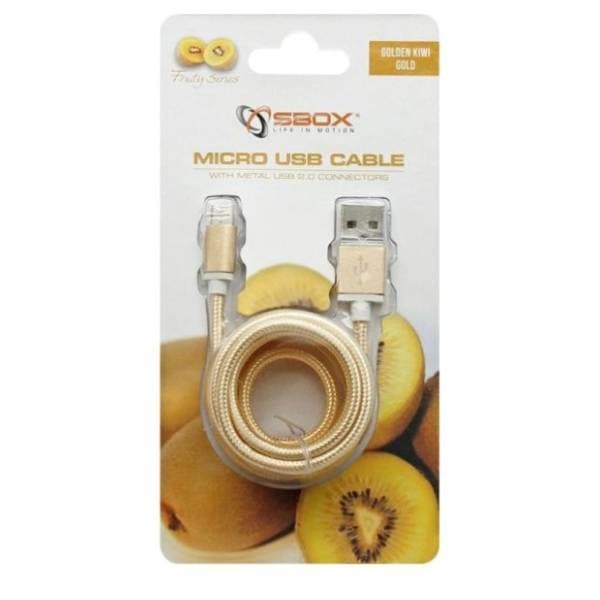 S BOX konverter kabl USB 2.0 na Micro USB-B 2.0 (m/m) 1.5m zlatni 1