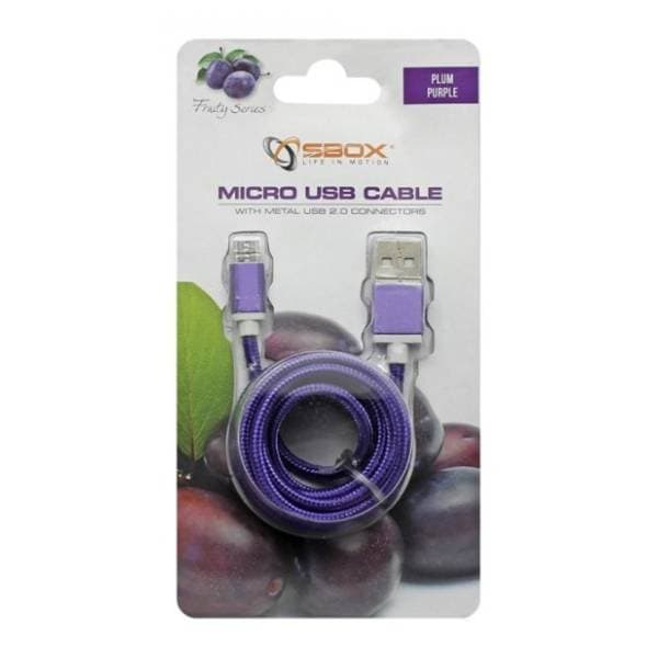 S BOX konverter kabl USB 2.0 na Micro USB-B 2.0 (m/m) ljubičasti 1