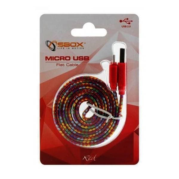 S BOX konverter kabl USB na Micro USB-B (m/m) 1m crveni 1