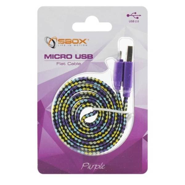 S BOX konverter kabl USB na Micro USB-B (m/m) 1m ljubičasti 2