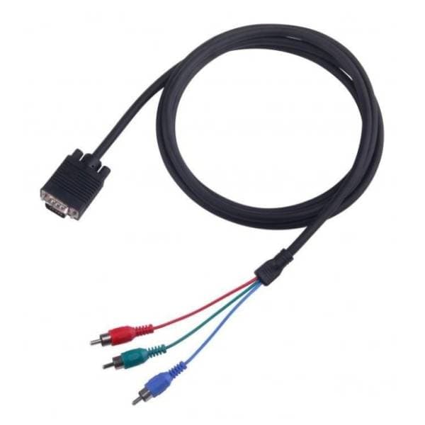 S BOX konverter kabl VGA na 3x RCA (m/m) 2m 0