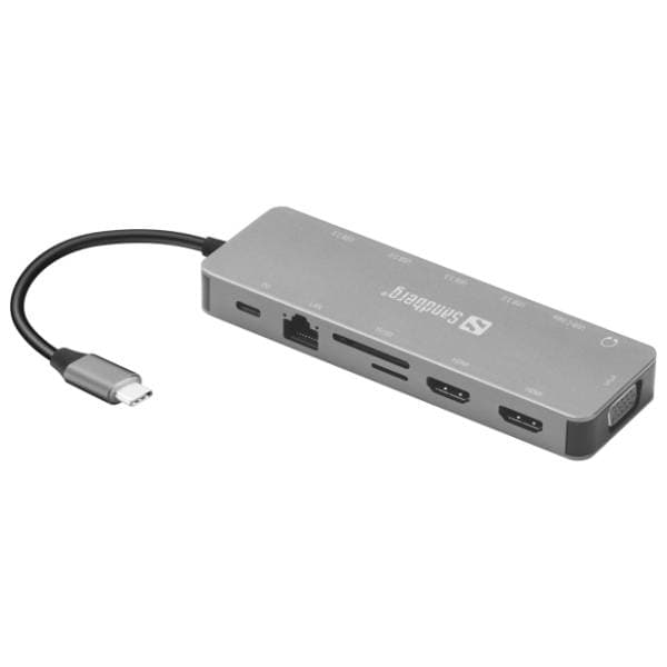 SANDBERG Docking station USB-C 13-in-1 Travel Dock 1