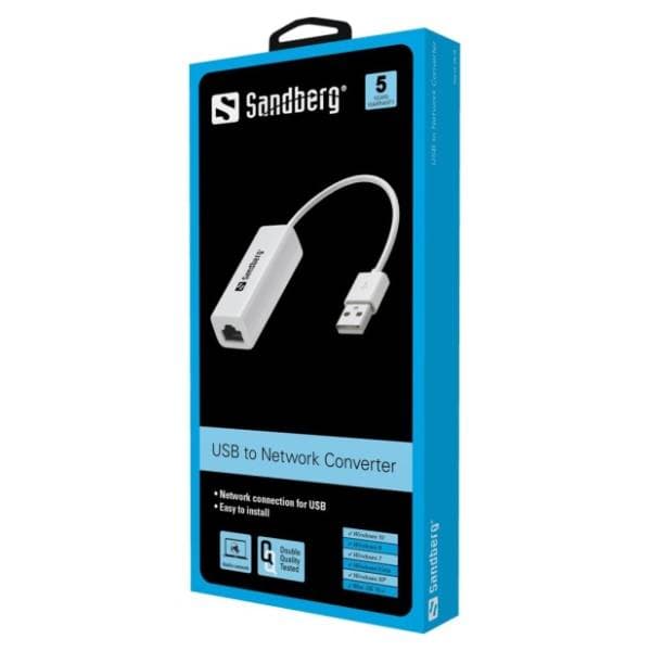 SANDBERG konverter USB-A 2.0 (m) na RJ-45 (ž) 1