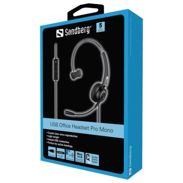 SANDBERG slušalice USB Pro Mono 126-14 2