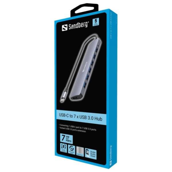 SANDBERG USB Hub 7-in-1 USB-C/USB 3.0 1