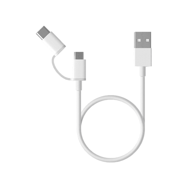 XIAOMI konverter kabl USB-A 2.0 na Micro USB-B + USB-C (m/m+m) 1m beli 0