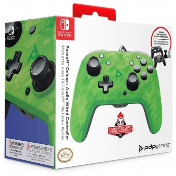 PDP Nintendo Switch gamepad Faceoff Deluxe+ Audio zeleni 1