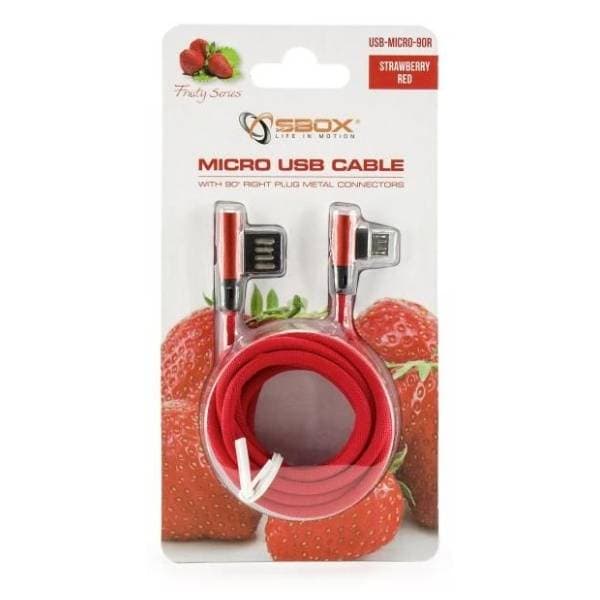 S BOX konverter kabl USB na Micro USB (m/m) 1.5m crveni 1