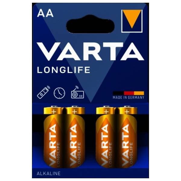 VARTA alkalne baterije Longlife AA LR6 4kom 0