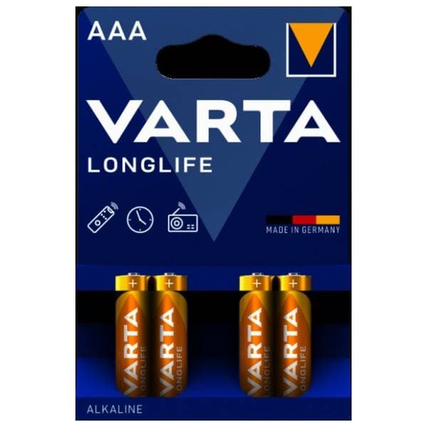 VARTA alkalne baterije Longlife AAA LR03 4kom 0