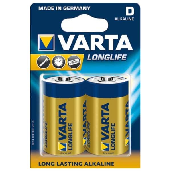 VARTA alkalne baterije Longlife D LR20 2kom 0