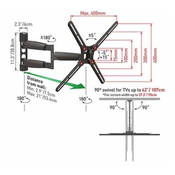 Zidni nosač za TV BARKAN BM343LP 1