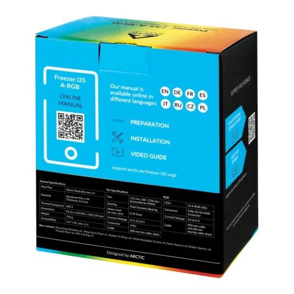 ARCTIC Freezer i35 A-RGB kuler za procesor 8