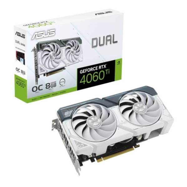 ASUS nVidia GeForce RTX 4060 Ti DUAL White OC Edition 8GB GDDR6 128-bit grafička kartica 0