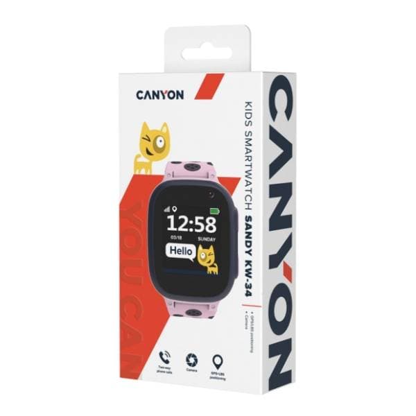 CANYON Sandy CNE-KW34PP roze pametni sat za decu 4