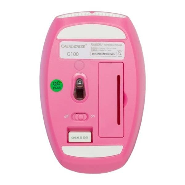 GEEZER set bežični miš i tastatura WL Retro roze 3