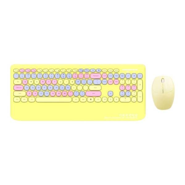 GEEZER set bežični miš i tastatura WL Retro žuti 0