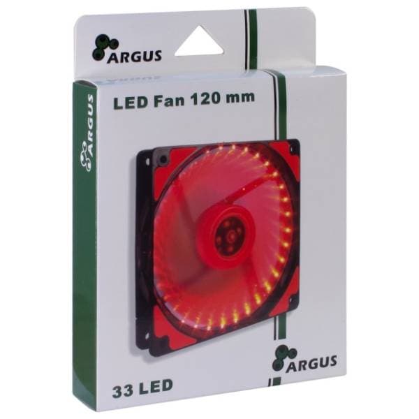 Inter-Tech ARGUS L-12025 crveni ventilator za PC 4