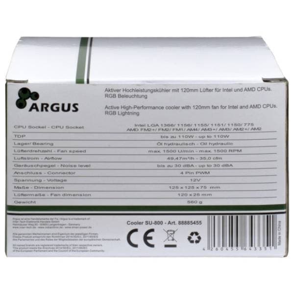 Inter-Tech Argus RGB SU-800 kuler za procesor 4