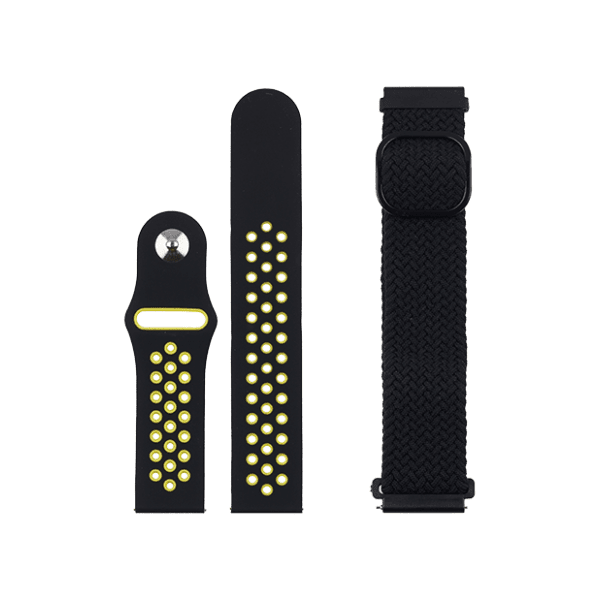 JUST IN CASE 2u1 22mm Black-Black narukvica za pametni sat 0