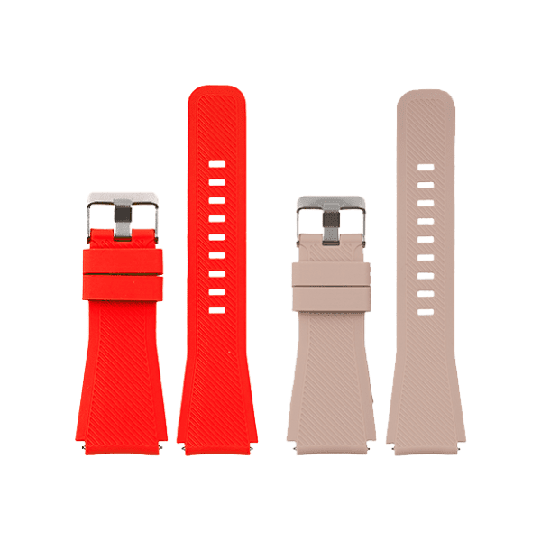 JUST IN CASE 2u1 22mm Red-Beige narukvica za pametni sat 0