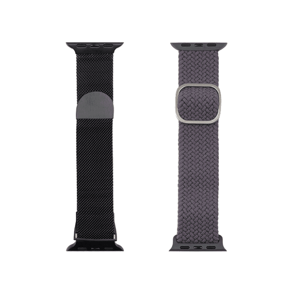 JUST IN CASE 2u1 38-41mm Black-Grey narukvica za pametni sat 0