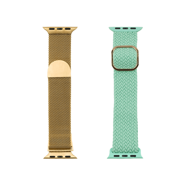 JUST IN CASE 2u1 38-41mm Gold-Green narukvica za pametni sat 0