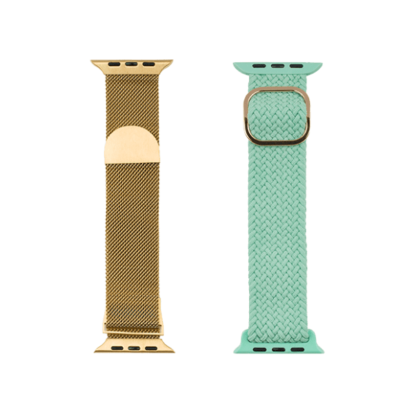 JUST IN CASE 2u1 42-45mm Gold-Green narukvica za pametni sat 0